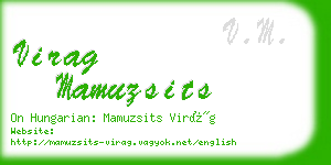 virag mamuzsits business card